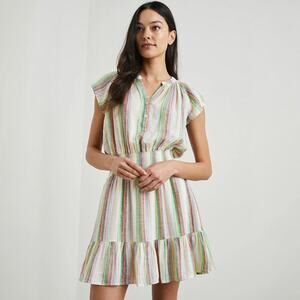 Rails Augustine Smocked Waist Mini Dress in Palais Stripe Size M